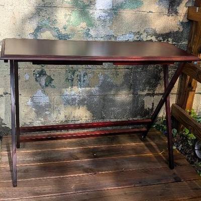 Dark Brown Folding Table or Desk