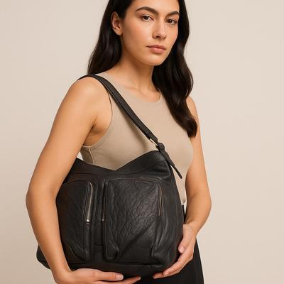 OrYany Designer Black Leather Handbag