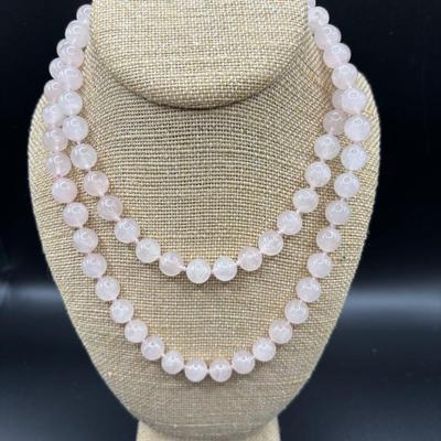Rose Quartz 34” Lenght Necklace