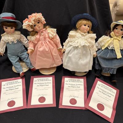 Jan Hagara Dolls Set Of Four Amanda Lisa Sharice And Jimmy