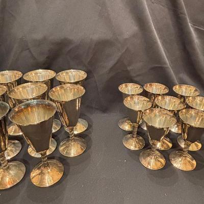 Set Of 16 Cups Silver Plated Spain  