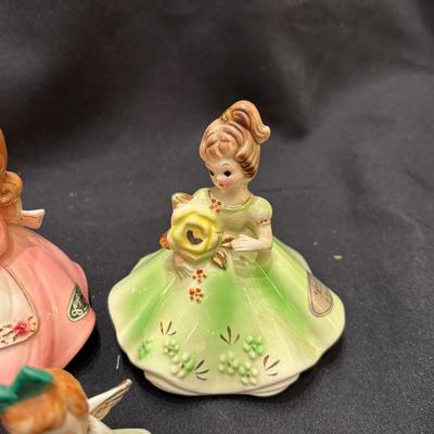 Vintage Little Girl Figurines Lot Of 8 Items 