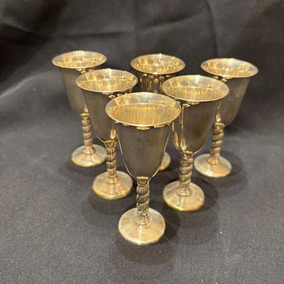 Sterling Silver Cordial Cups From Spain Set Of 6