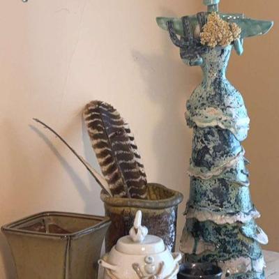 Abstract ceramic sculpture other pottery pieces