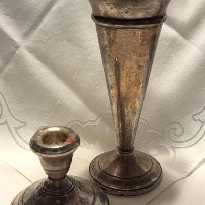 Sterling vase candle holder