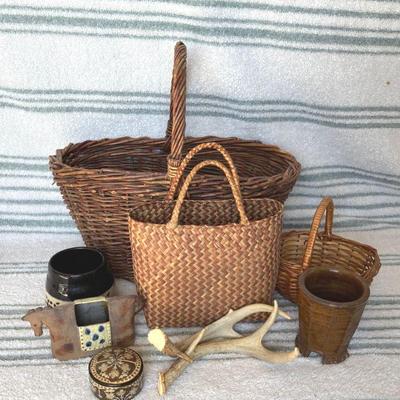 Baskets antlers and more