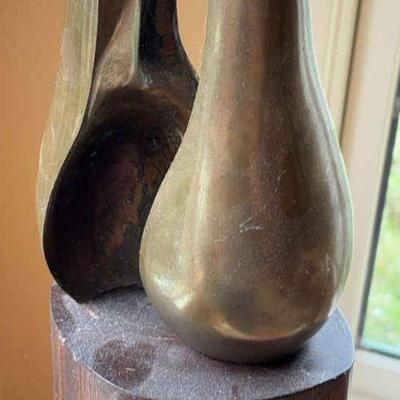 Unsigned biomorphic bronze sculpture