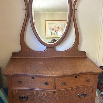 Antique dresser with mirror