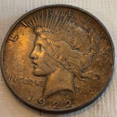 1922 peace dollar lot 2