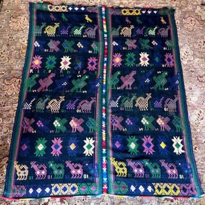 Wool kilim flat weave rug
