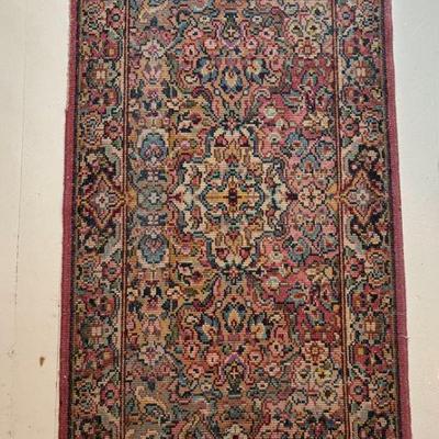 Persian flat weave rug 25x45in