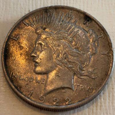 1922 peace dollar