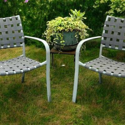 Pair of outdoor patio chairs