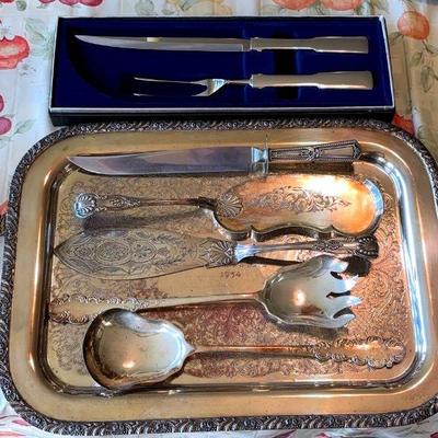 Towle carving set other serving pieces