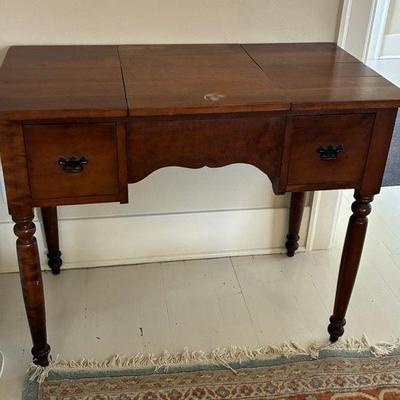 Vintage wood vanity desk