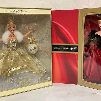 Beautiful Barbies - 2000 Celebration Edition And Avon Winter Splendor