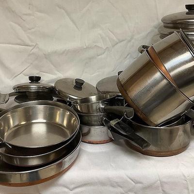 Vintage Revere Ware Heritage Cookware-  Pots, Pans, Lids