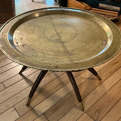Brass Tray Table 