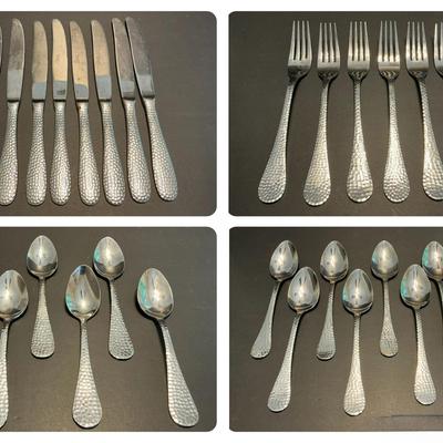 Gibson Hammered Flatware 