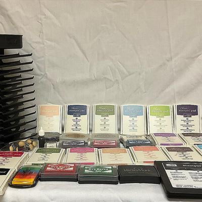 Huge Stampin Up Ink Stamp Pads And Spinning Organizer