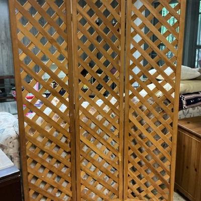 Latticework Room Divider Screen
