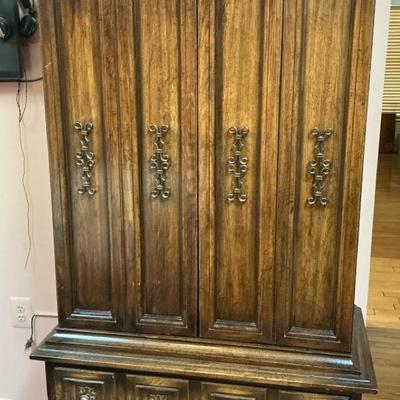 American Martinsville Wood Armoire 
