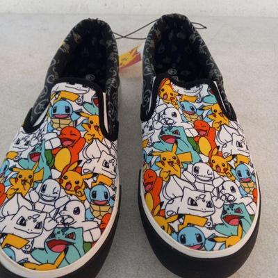 Pokémon GroundUp Little Kid/Big Kid Slip-On Sneakers - Black/Print - Size 8½ - New with Tags