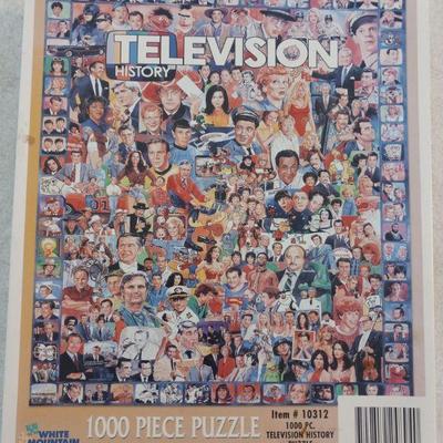 2006 White Mountain Puzzles "Television History" 1000-Piece (24" x 30") Puzzle #10312