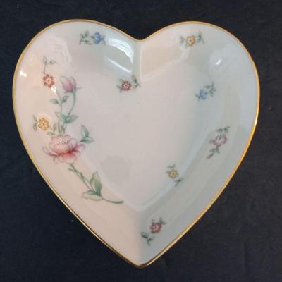 Vintage Lenox Floral Garden Collection Heart Shaped Dish - 4¾"