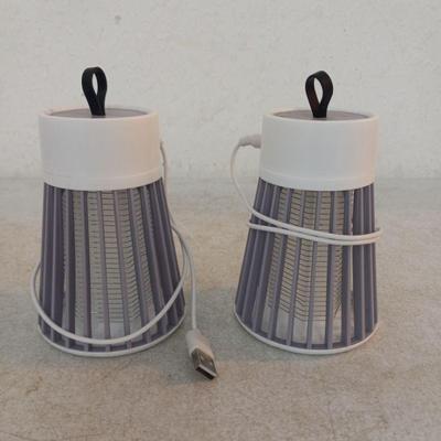 Pair of USB Chargeable Mosquito Lamps - With USB Cables