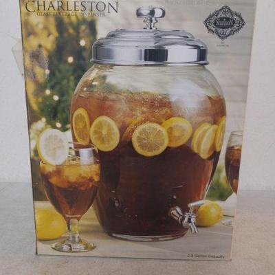 Shannon by Godinger "Charleston" Samovar Beverage Dispenser with Metal Lid - 2½-Gallon - In Box