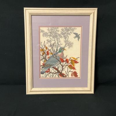 Framed Bluebird Needlepoint 