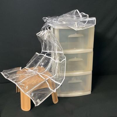 2FT Rollng Storage Chest, Step Stool & Shoe Organizer