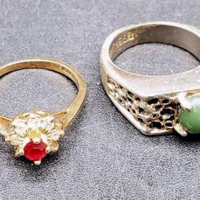 (2) 18 KT Gold Rings