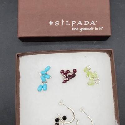 Sterling Silver Earrings With Changeable Beads