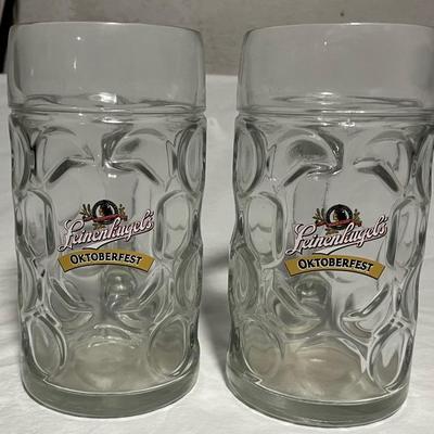 (2) Large Glass Mugs