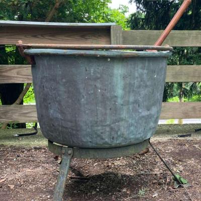Antique Cauldron and Stand 