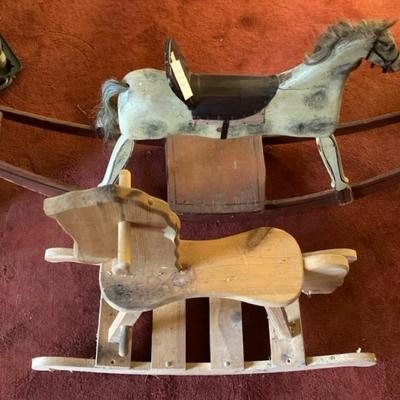 2 Vintage Rocking Horses