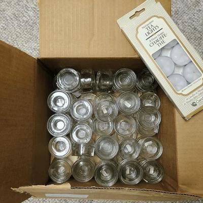 Box of candle Holders and Tealights