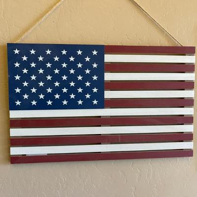 Flag in wood 