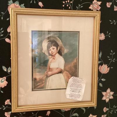 Painting lady wearing a hat