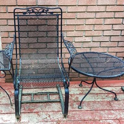 Wrought iron chairs and tables