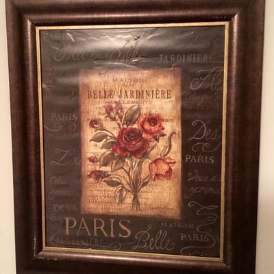 Word art paris floral