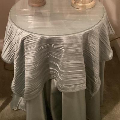 Round glass top table