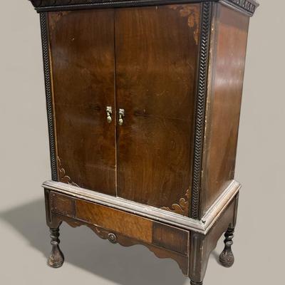 Antique Petite Walnut Cupboard 