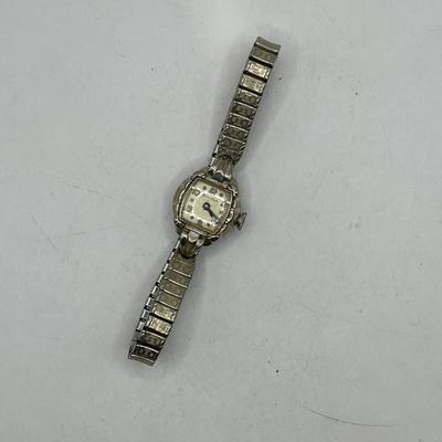 Vintage50s Ladies Bulova 10K RGP White Gold Dolly Madison Model Watch
