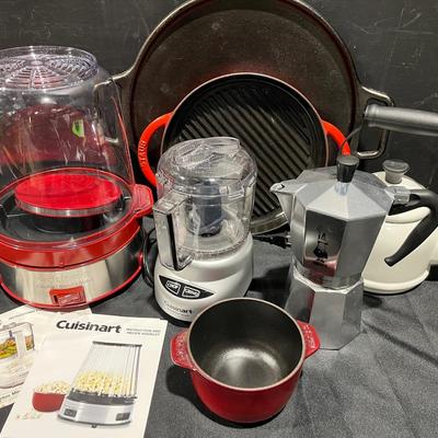 Le Creuset Tepot, Bialetti Moka Express, Staub Grill Pan, Cuisinart And Lodge