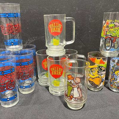 Vintage Pepsi-Cola, Green Giant Mugs, Muppets And Coke Glasses