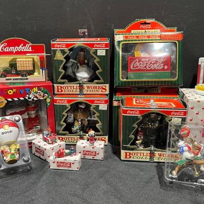 Vintage Christmas Collectibles- Coca Cola, Looney Tunes And Campbells