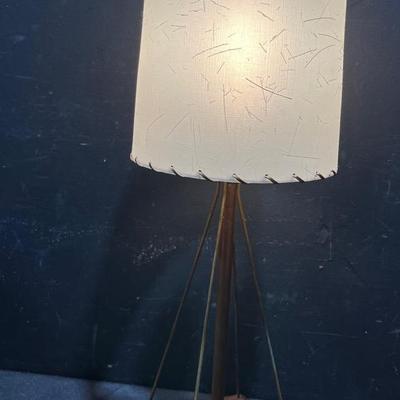 Mid Century Modern Lamp with Unique Base and Shade